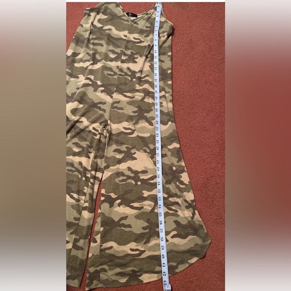 21 Saints Womens Camouflage Sleeveless Cropped Wide-Leg Jumpsuit Size S - Picture 7 of 16